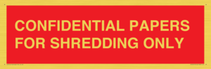 CONFIDENTIAL PAPERS FOR SHREDDING ONLY